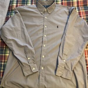 Ralph Lauren Men's Taupe Button-Down Shirt